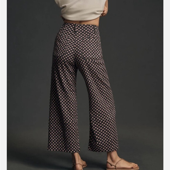 NWT Anthropologie The Colette Cropped Wide-Leg Pants by Maeve: Linen Edition - Picture 2 of 7